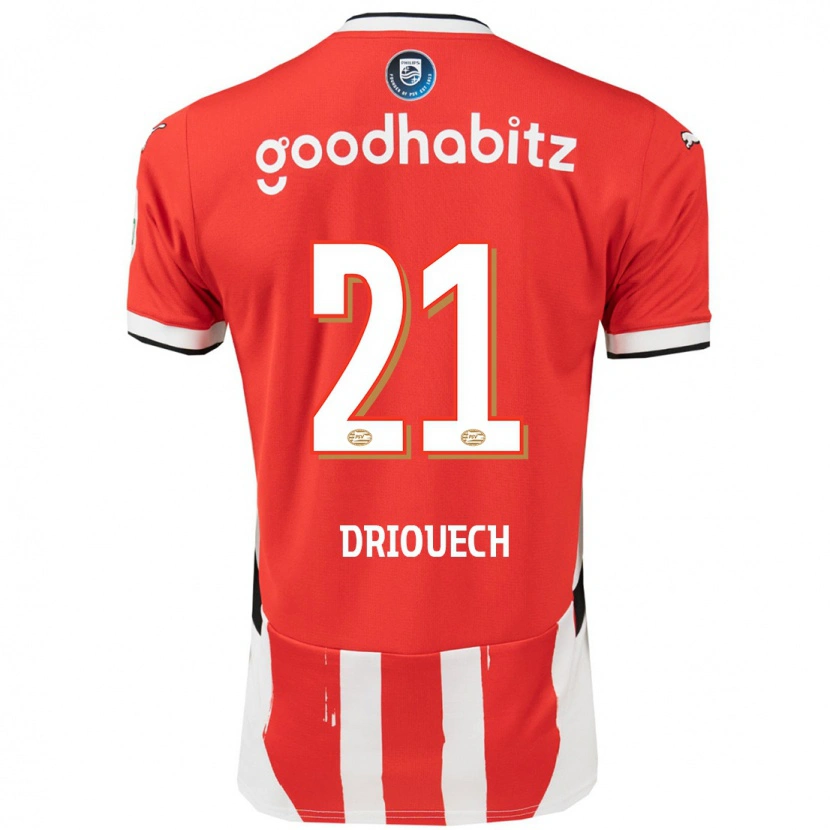 Danxen Kid Couhaib Driouech #21 Red White Home Jersey 2024/25 T-Shirt