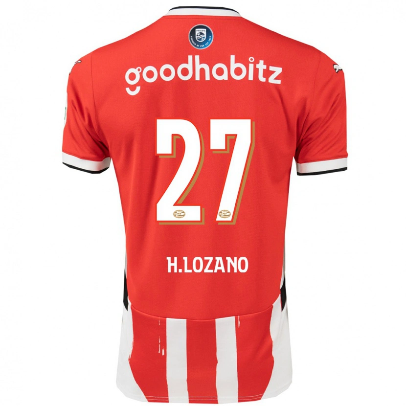 Danxen Kid Hirving Lozano #27 Red White Home Jersey 2024/25 T-Shirt