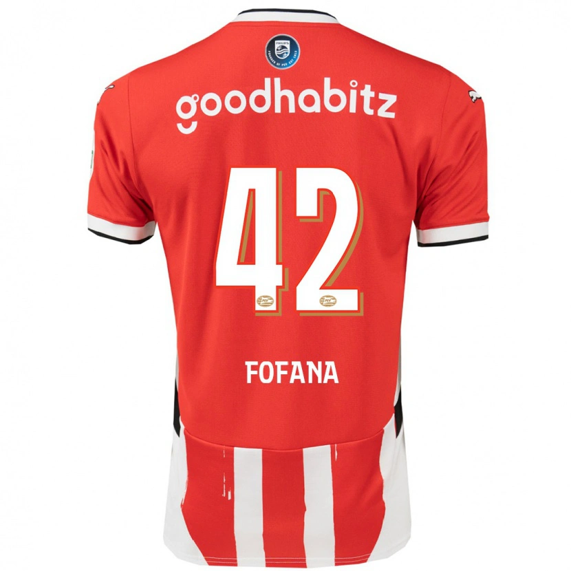 Danxen Kid Fodé Fofana #42 Red White Home Jersey 2024/25 T-Shirt