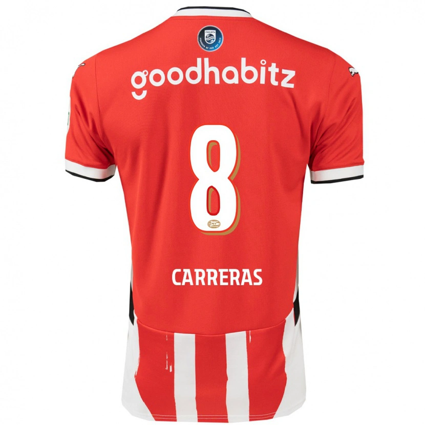 Danxen Kid Georgina Carreras #8 Red White Home Jersey 2024/25 T-Shirt