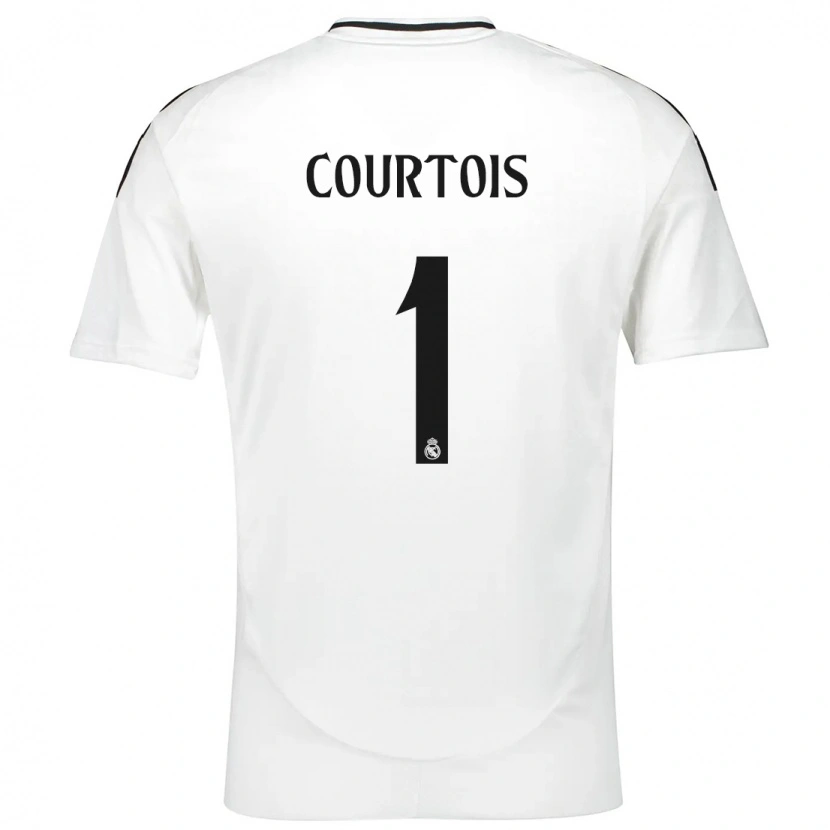 Danxen Kid Thibaut Courtois #1 White Home Jersey 2024/25 T-Shirt