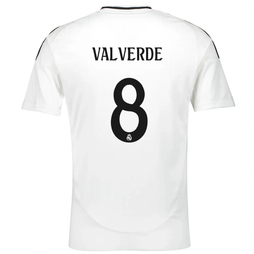 Danxen Kid Federico Valverde #8 White Home Jersey 2024/25 T-Shirt