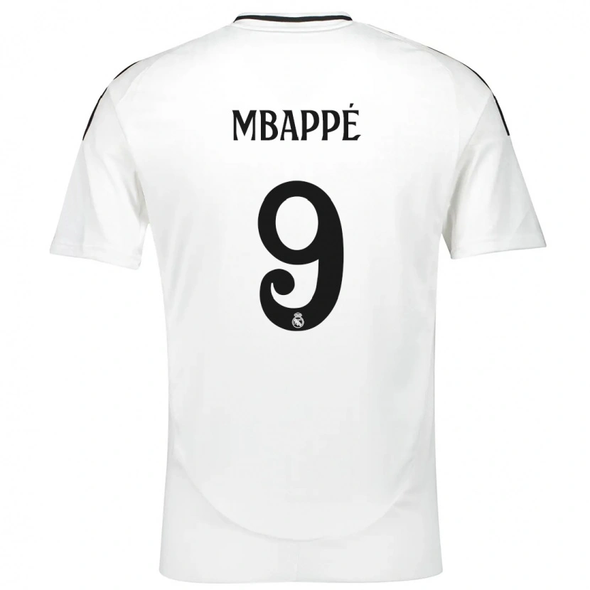 Danxen Kid Kylian Mbappé #9 White Home Jersey 2024/25 T-Shirt