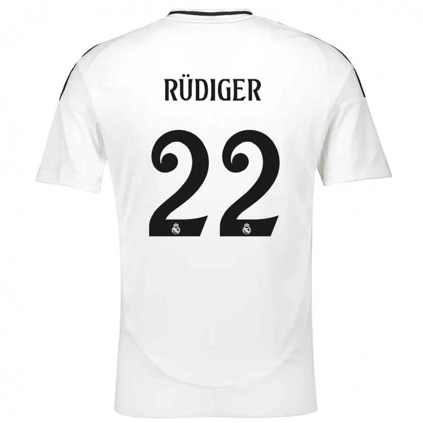 Danxen Kid Antonio Rüdiger #22 White Home Jersey 2024/25 T-Shirt