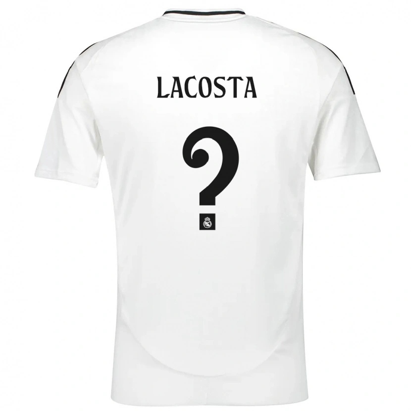 Danxen Kid Diego Lacosta #0 White Home Jersey 2024/25 T-Shirt