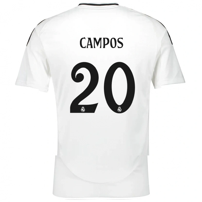 Danxen Kid Andrés Campos #20 White Home Jersey 2024/25 T-Shirt