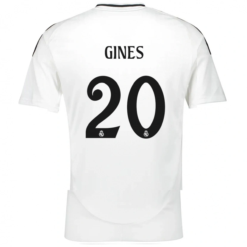 Danxen Kid Álvaro Ginés #20 White Home Jersey 2024/25 T-Shirt