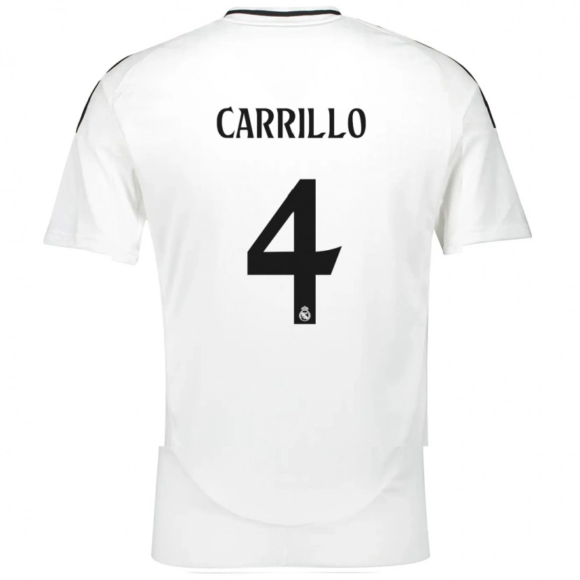 Danxen Kid Álvaro Carrillo #4 White Home Jersey 2024/25 T-Shirt