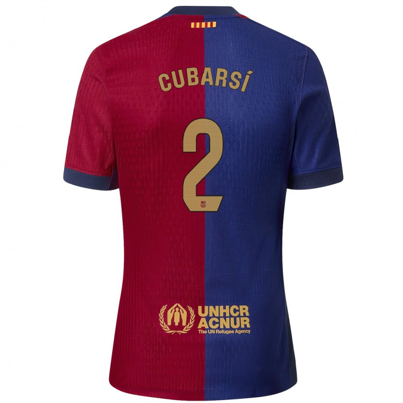 Danxen Kid Pau Cubarsí #2 Blue Red Home Jersey 2024/25 T-Shirt