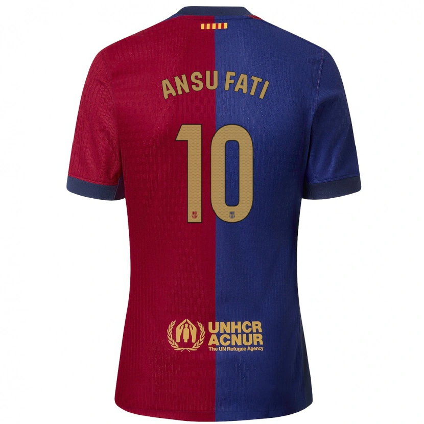 Danxen Kid Ansu Fati #10 Blue Red Home Jersey 2024/25 T-Shirt