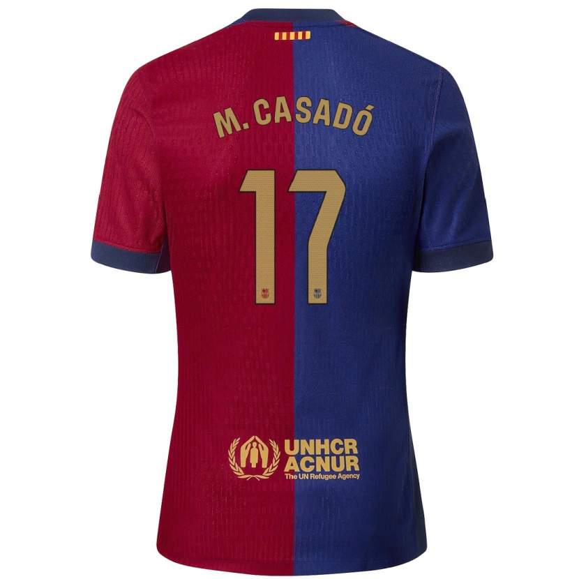 Danxen Kid Marc Casadó #17 Blue Red Home Jersey 2024/25 T-Shirt