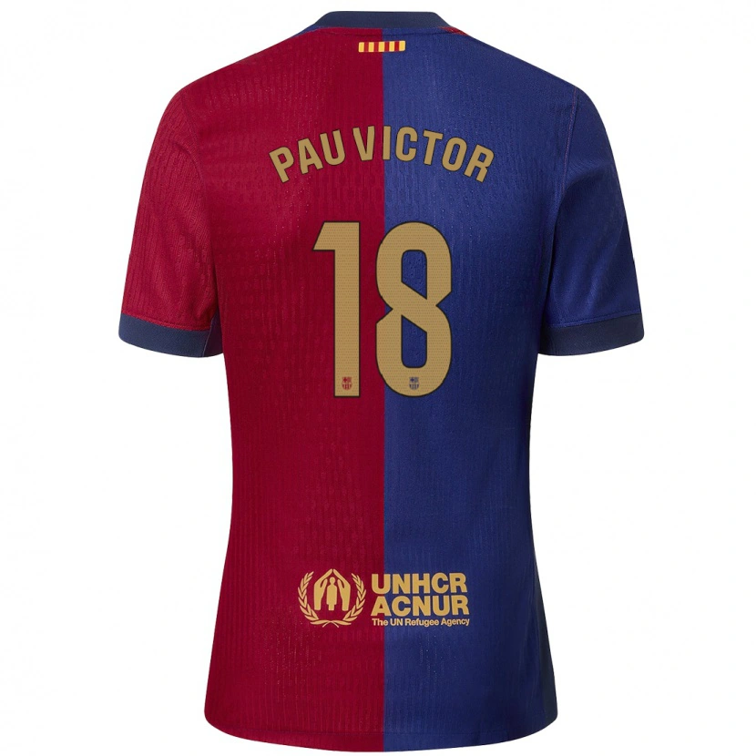 Danxen Kid Pau Víctor #18 Blue Red Home Jersey 2024/25 T-Shirt