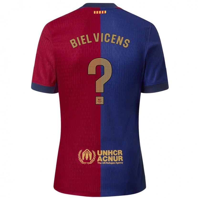 Danxen Kid Biel Vicens #0 Blue Red Home Jersey 2024/25 T-Shirt