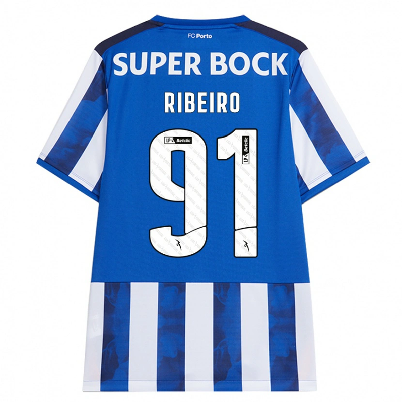 Danxen Kid Gonçalo Ribeiro #91 Blue White Home Jersey 2024/25 T-Shirt