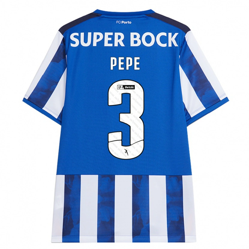 Danxen Kid Pepe #3 Blue White Home Jersey 2024/25 T-Shirt