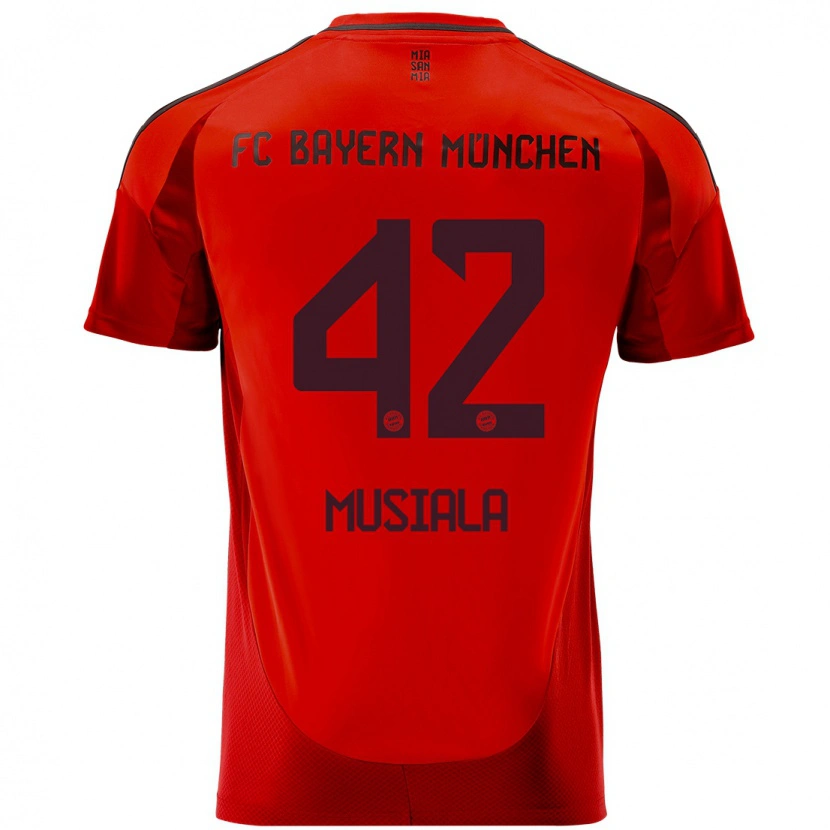 Danxen Kid Jamal Musiala #42 Red Home Jersey 2024/25 T-Shirt