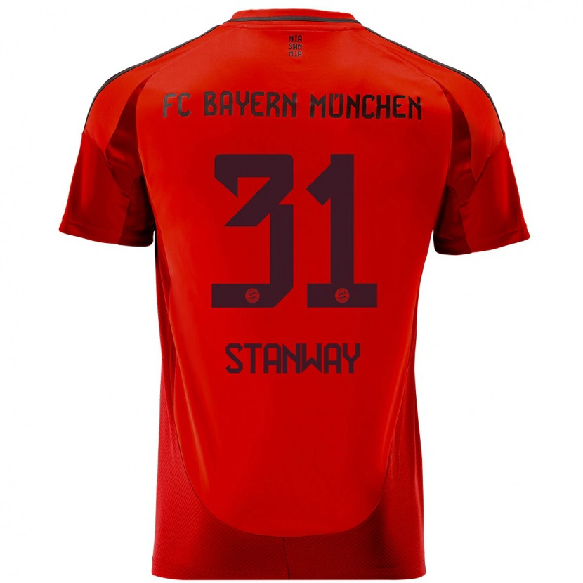 Danxen Kid Georgia Stanway #31 Red Home Jersey 2024/25 T-Shirt