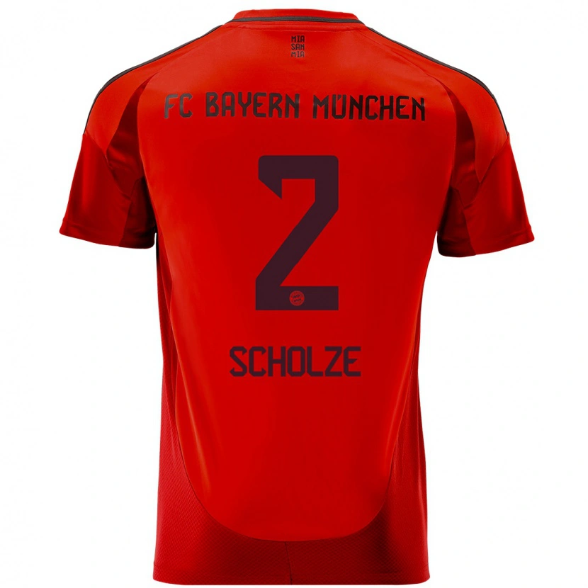 Danxen Kid Max Scholze #2 Red Home Jersey 2024/25 T-Shirt