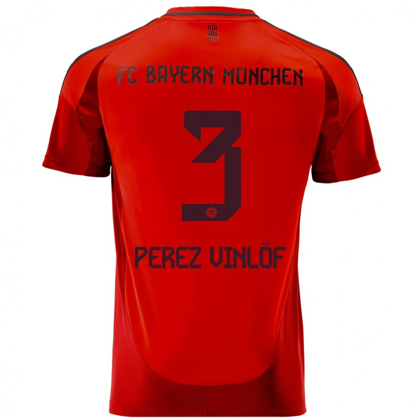 Danxen Kid Matteo Perez Vinlöf #3 Red Home Jersey 2024/25 T-Shirt