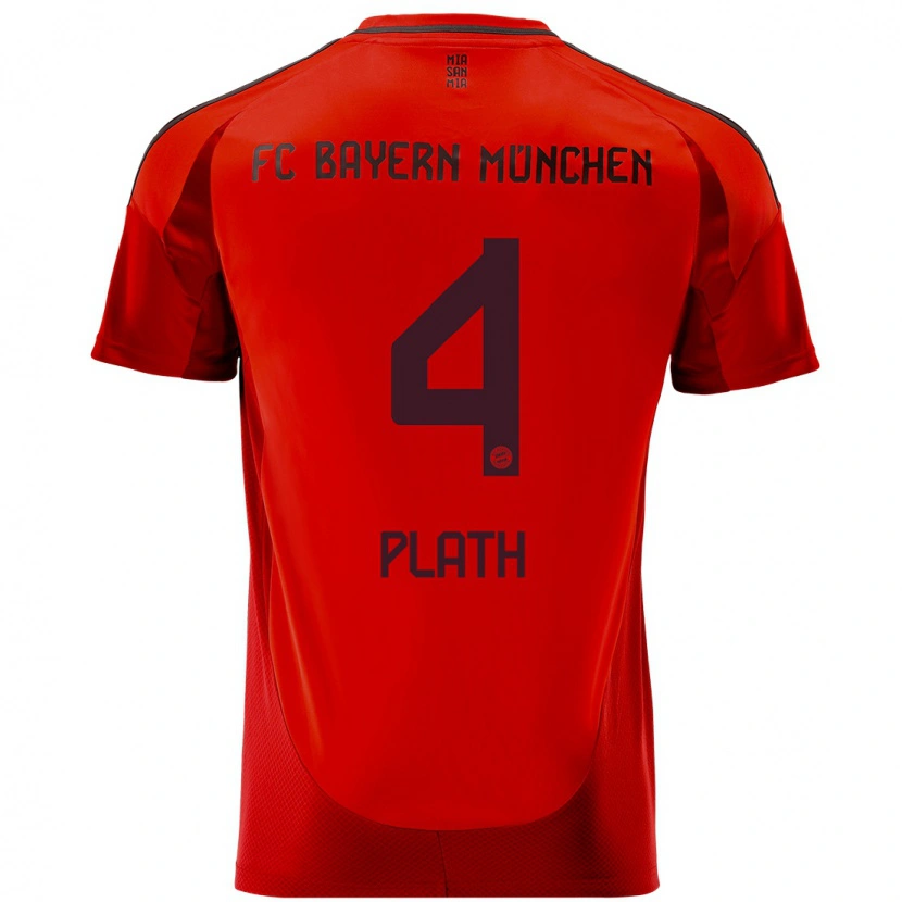 Danxen Kid Max Plath #4 Red Home Jersey 2024/25 T-Shirt