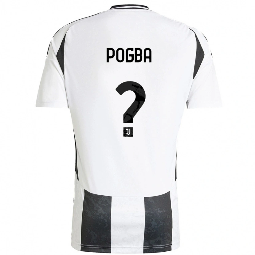 Danxen Kid Paul Pogba #0 White Black Home Jersey 2024/25 T-Shirt