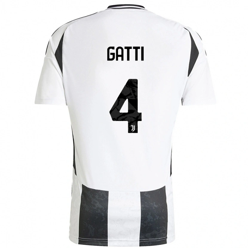 Danxen Kid Federico Gatti #4 White Black Home Jersey 2024/25 T-Shirt