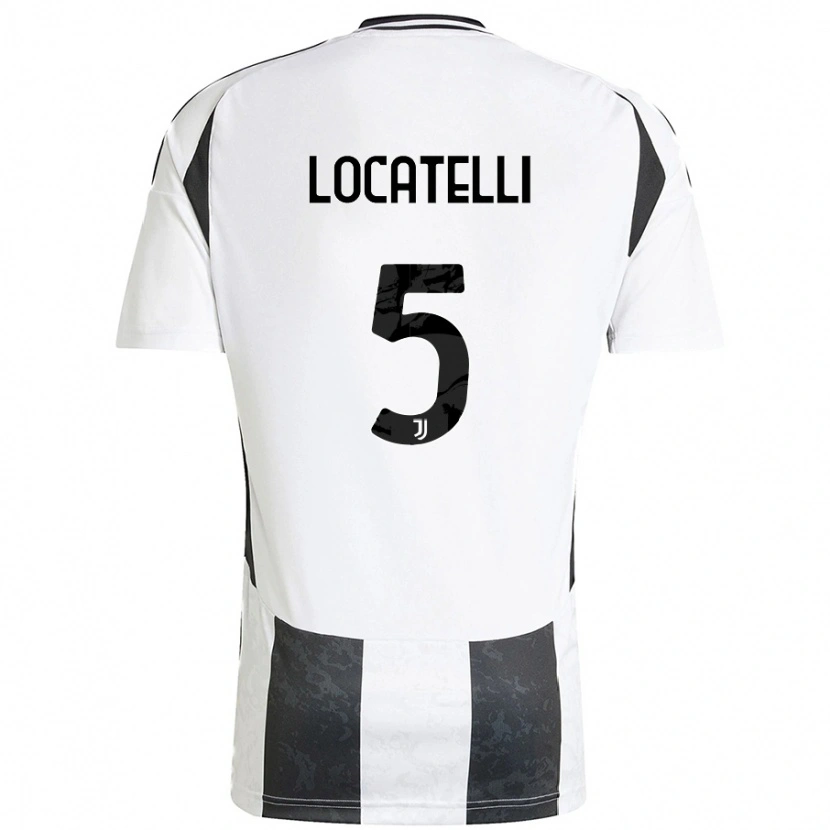 Danxen Kid Manuel Locatelli #5 White Black Home Jersey 2024/25 T-Shirt