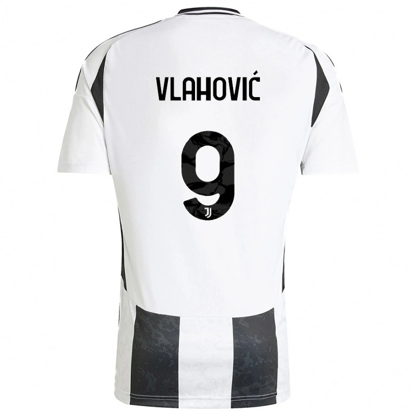 Danxen Kid Dušan Vlahović #9 White Black Home Jersey 2024/25 T-Shirt