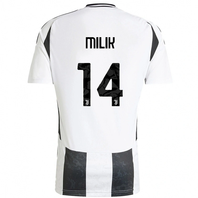 Danxen Kid Arkadiusz Milik #14 White Black Home Jersey 2024/25 T-Shirt