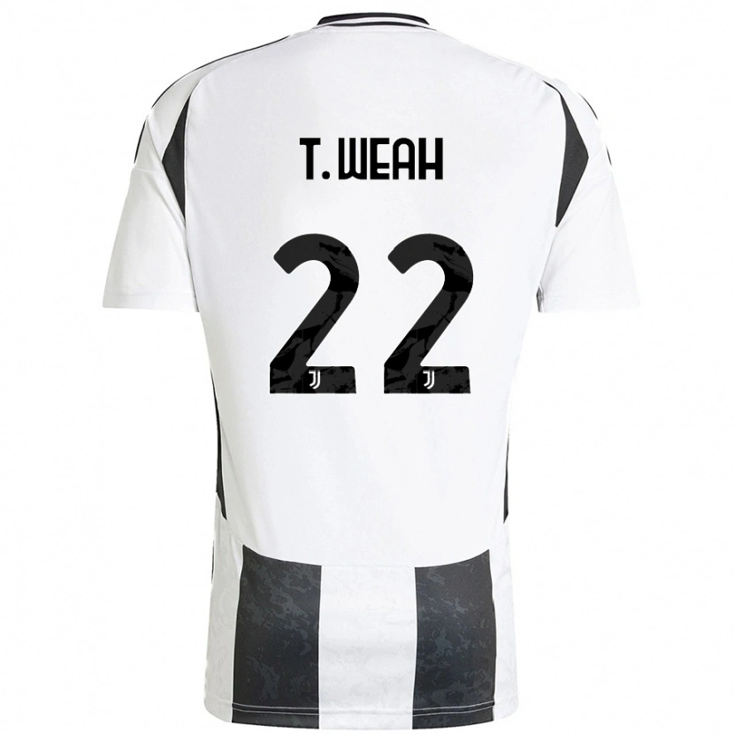 Danxen Kid Timothy Weah #22 White Black Home Jersey 2024/25 T-Shirt