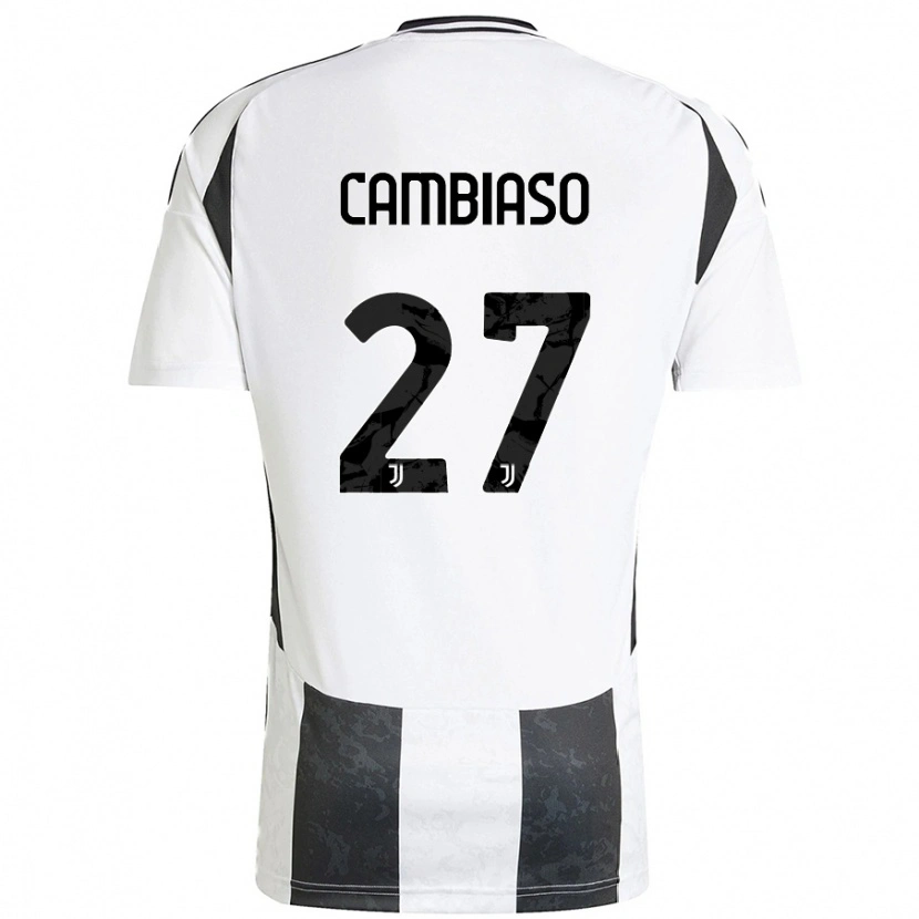 Danxen Kid Andrea Cambiaso #27 White Black Home Jersey 2024/25 T-Shirt