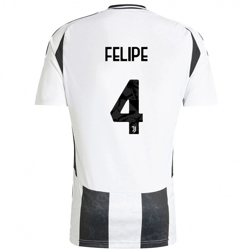 Danxen Kid Pedro Felipe #4 White Black Home Jersey 2024/25 T-Shirt