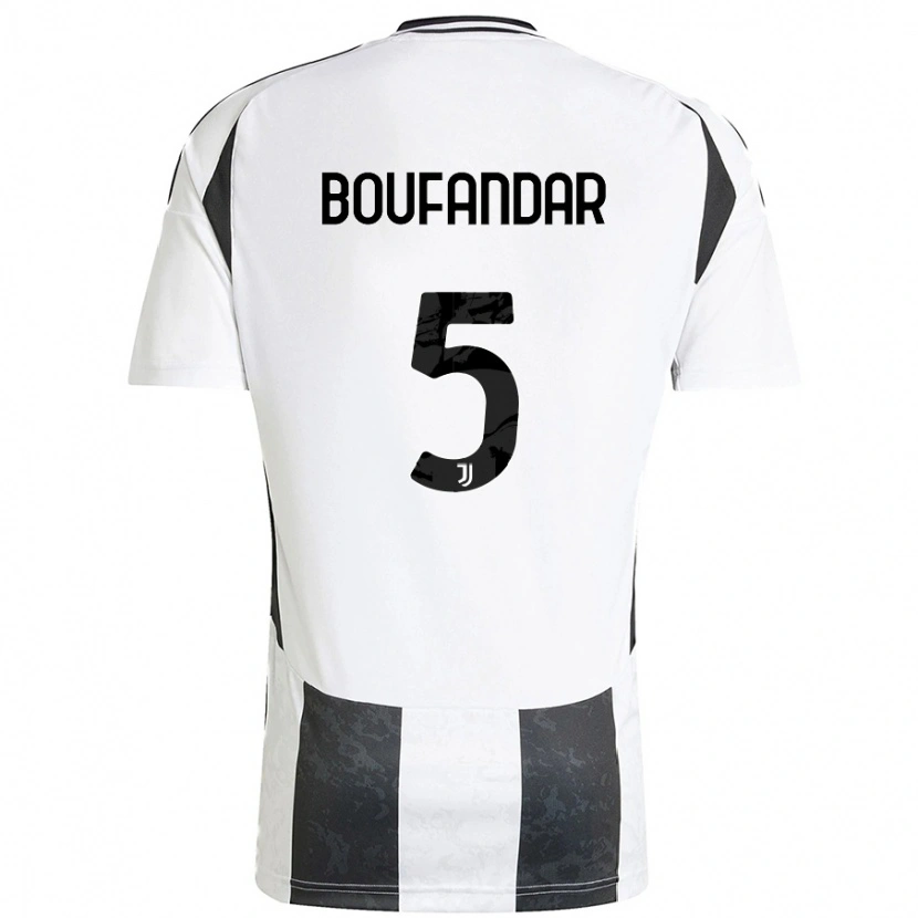 Danxen Kid Adam Boufandar #5 White Black Home Jersey 2024/25 T-Shirt