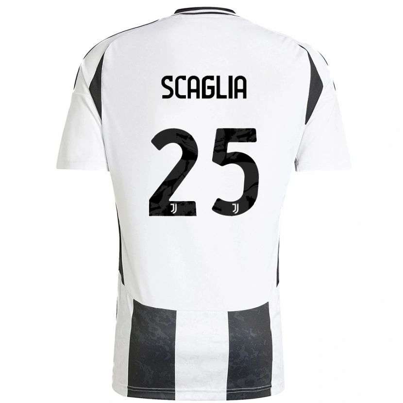 Danxen Kid Simone Scaglia #25 White Black Home Jersey 2024/25 T-Shirt