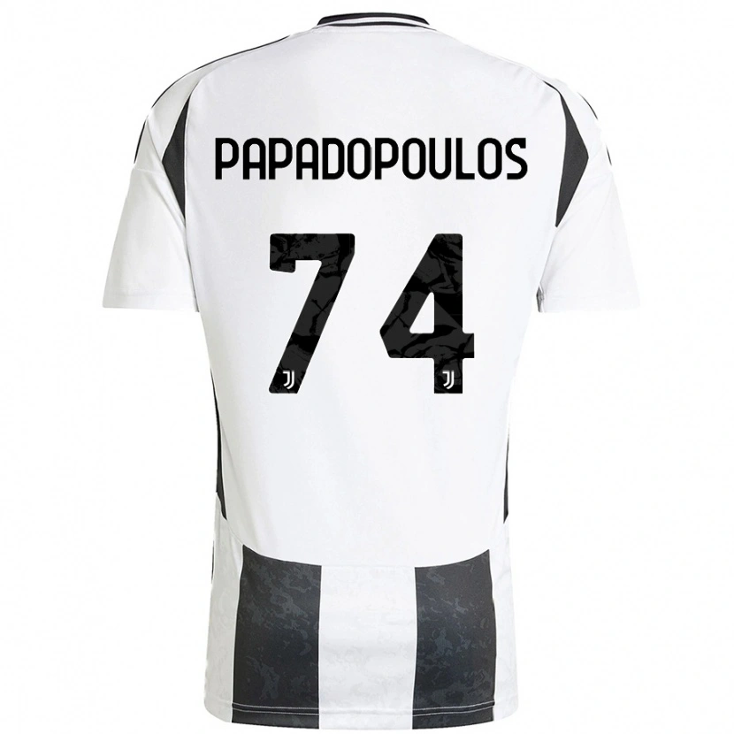 Danxen Kid Christos Papadopoulos #74 White Black Home Jersey 2024/25 T-Shirt