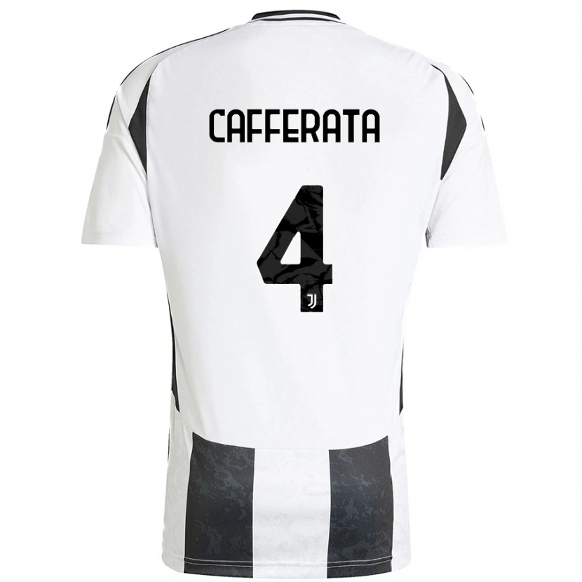 Danxen Kid Federica Cafferata #4 White Black Home Jersey 2024/25 T-Shirt