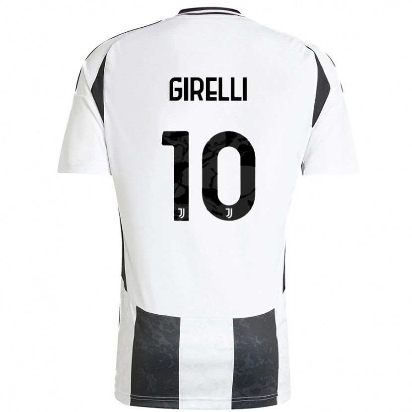 Danxen Kid Cristiana Girelli #10 White Black Home Jersey 2024/25 T-Shirt