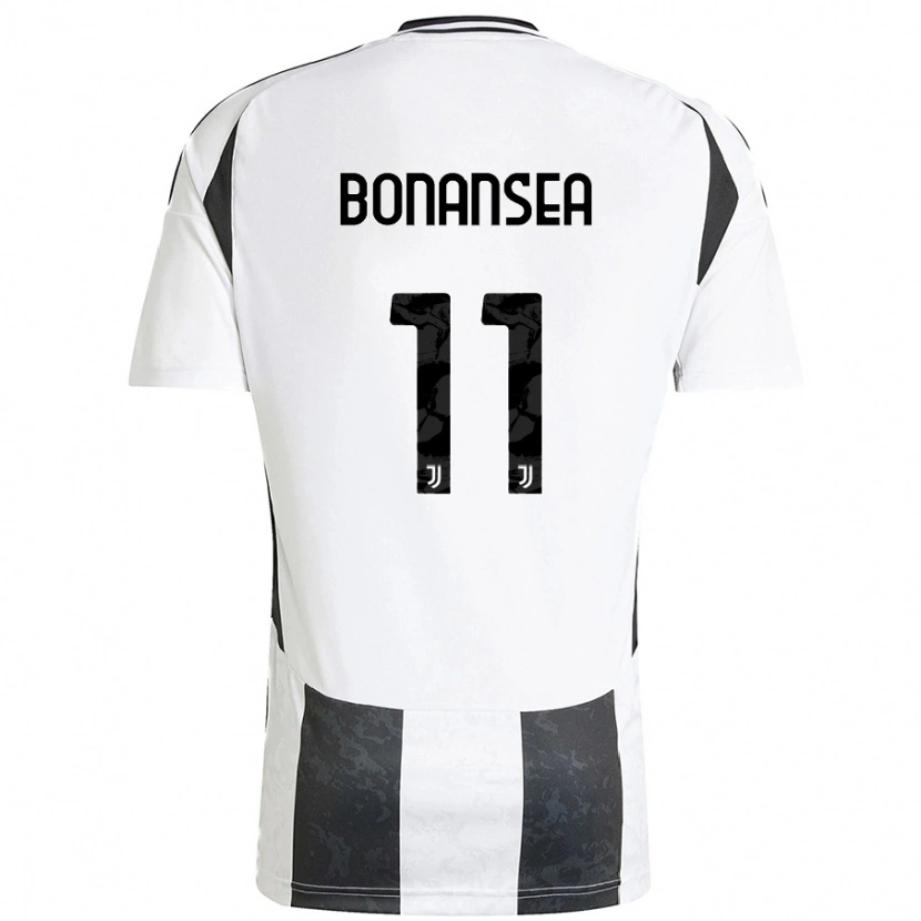 Danxen Kid Barbara Bonansea #11 White Black Home Jersey 2024/25 T-Shirt