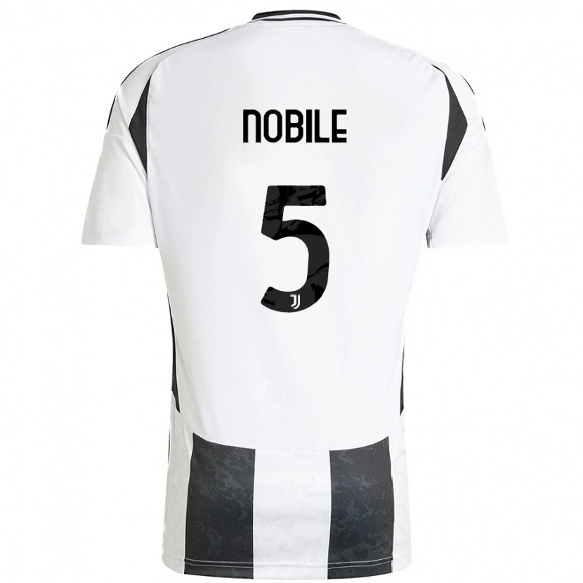 Danxen Kid Riccardo Nobile #5 White Black Home Jersey 2024/25 T-Shirt