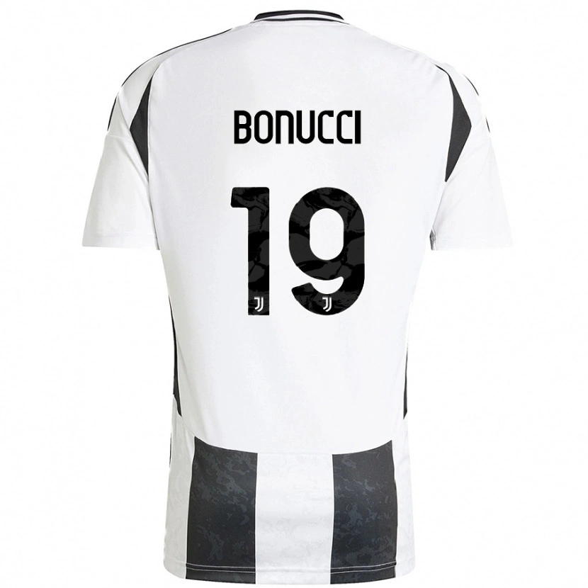 Danxen Kid Leonardo Bonucci #19 White Black Home Jersey 2024/25 T-Shirt