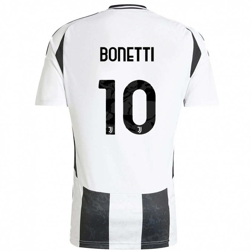 Danxen Kid Andrea Bonetti #10 White Black Home Jersey 2024/25 T-Shirt