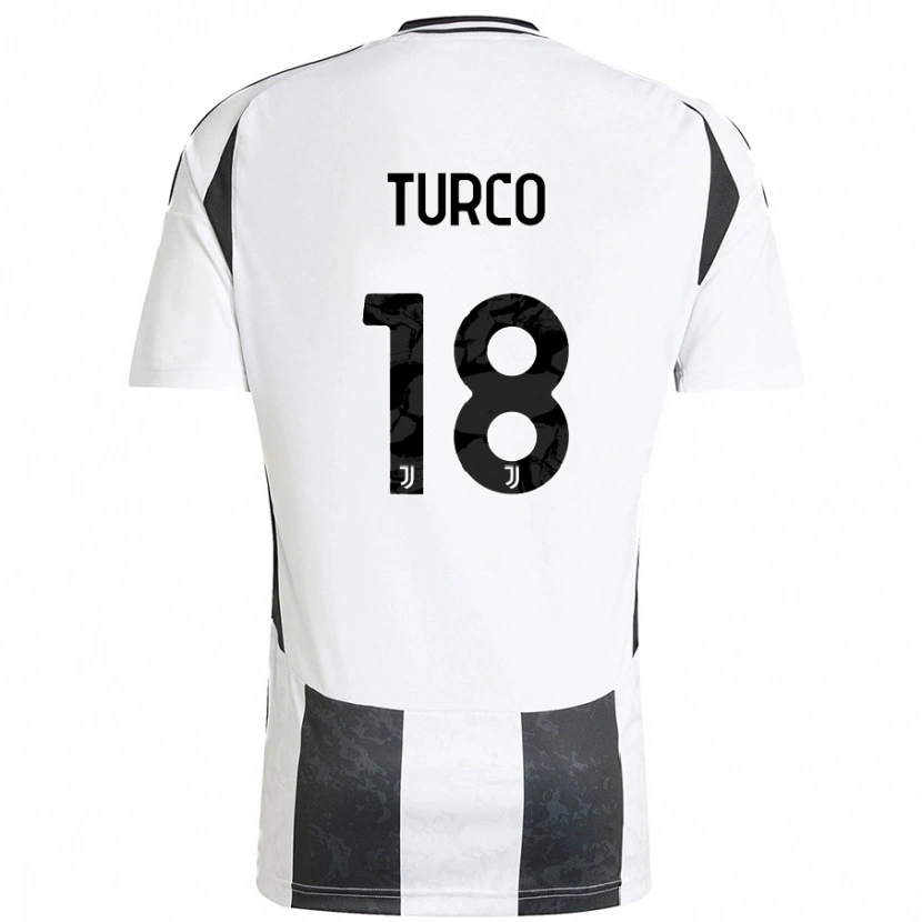 Danxen Kid Nicolo Turco #18 White Black Home Jersey 2024/25 T-Shirt