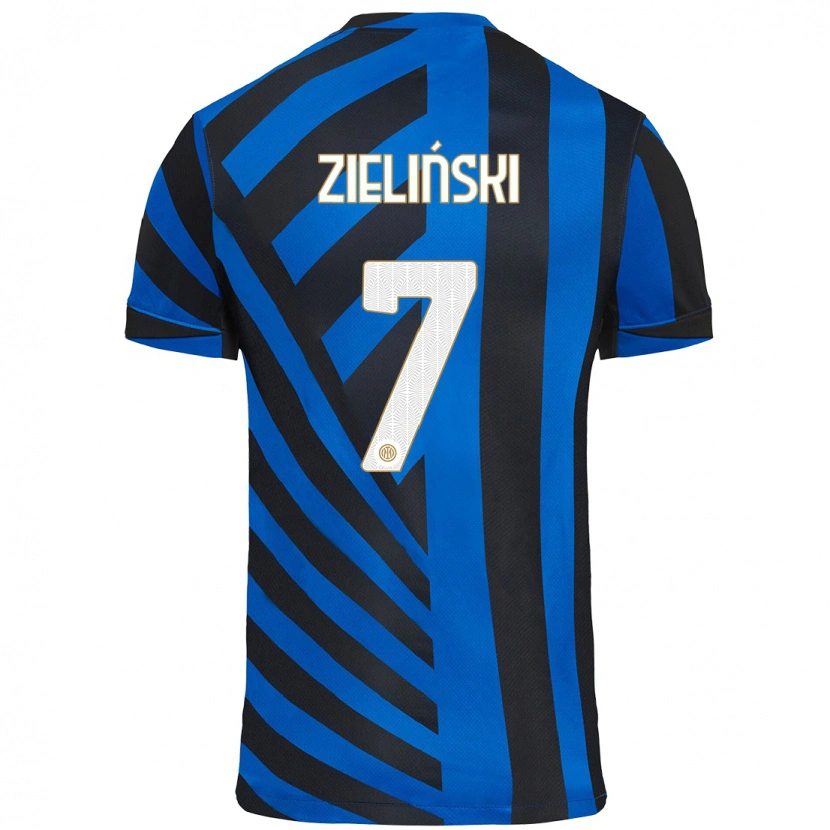 Danxen Kid Piotr Zieliński #7 Blue Black Home Jersey 2024/25 T-Shirt