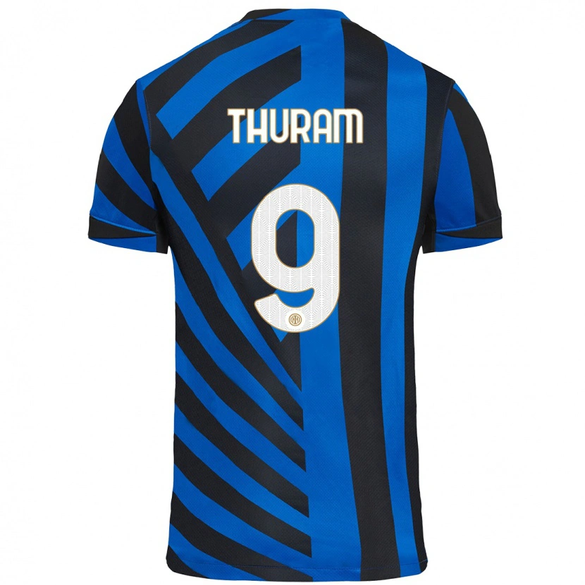 Danxen Kid Marcus Thuram #9 Blue Black Home Jersey 2024/25 T-Shirt