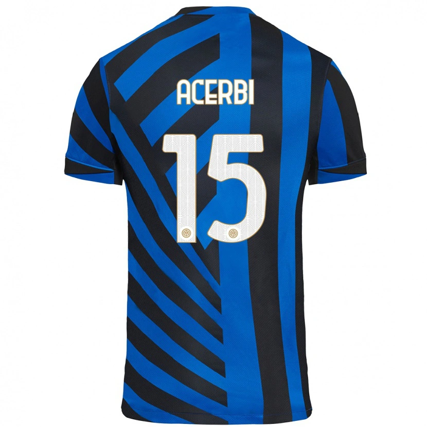 Danxen Kid Francesco Acerbi #15 Blue Black Home Jersey 2024/25 T-Shirt