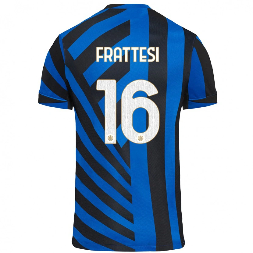 Danxen Kid Davide Frattesi #16 Blue Black Home Jersey 2024/25 T-Shirt