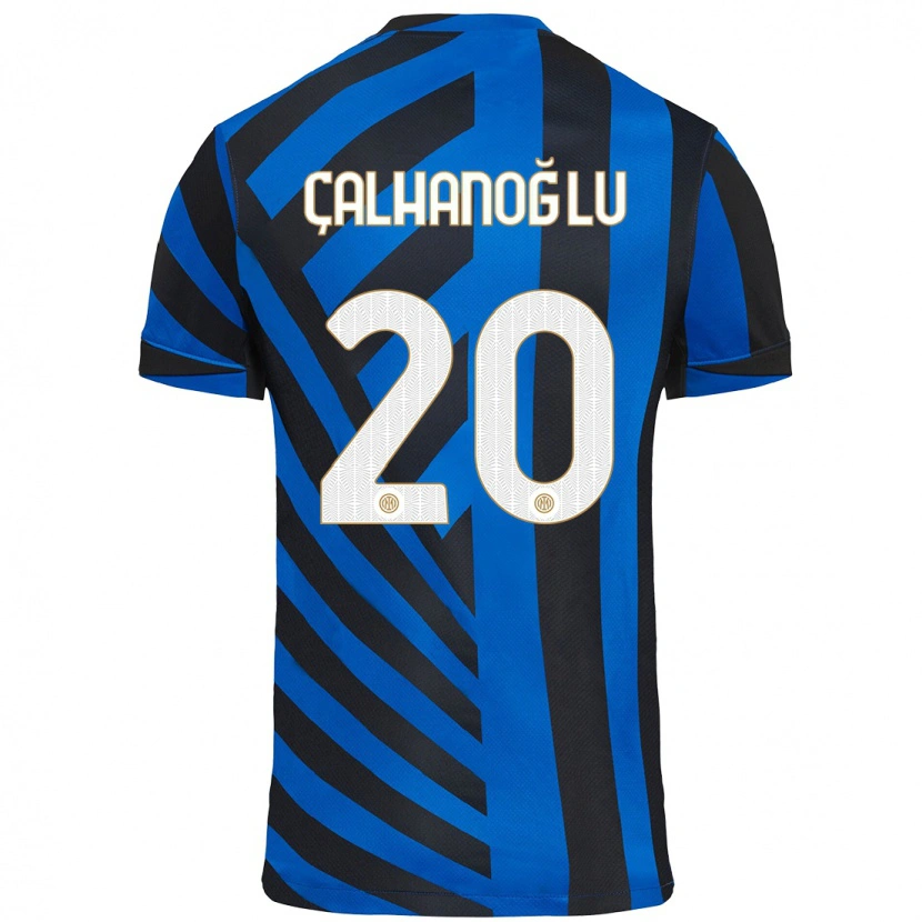 Danxen Kid Hakan Çalhanoğlu #20 Blue Black Home Jersey 2024/25 T-Shirt