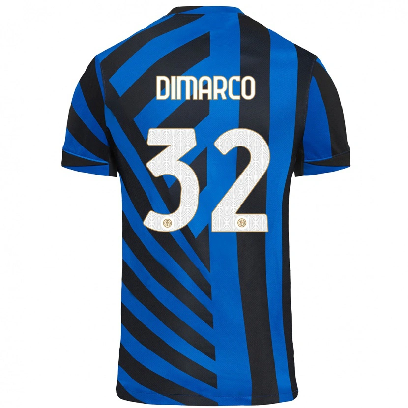 Danxen Kid Federico Dimarco #32 Blue Black Home Jersey 2024/25 T-Shirt