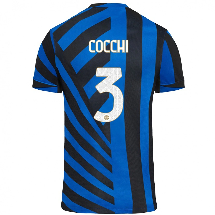 Danxen Kid Matteo Cocchi #3 Blue Black Home Jersey 2024/25 T-Shirt