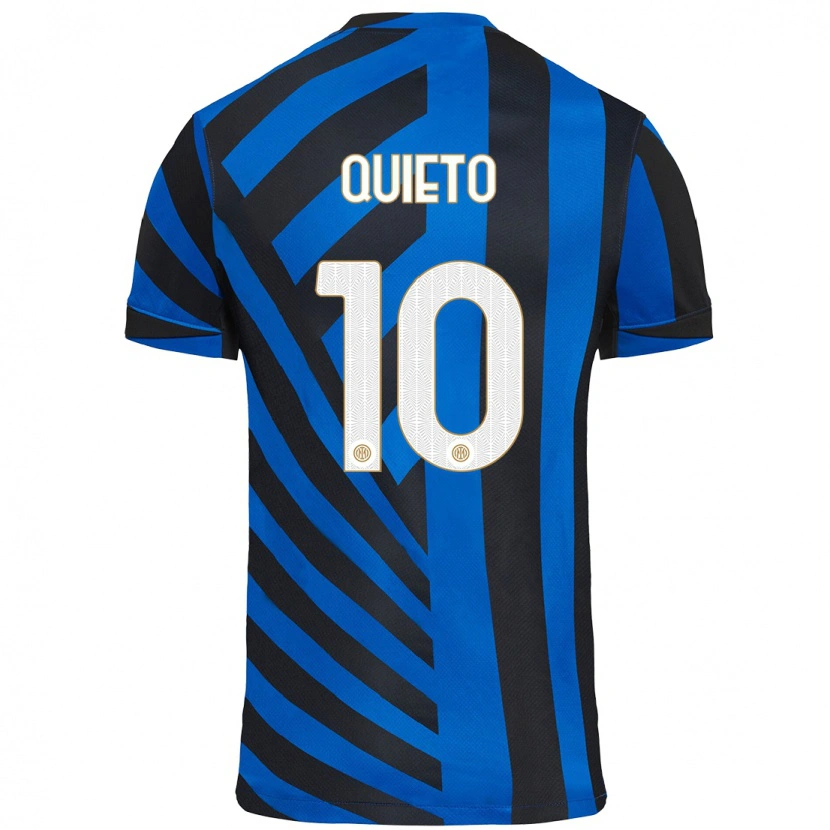 Danxen Kid Daniele Quieto #10 Blue Black Home Jersey 2024/25 T-Shirt